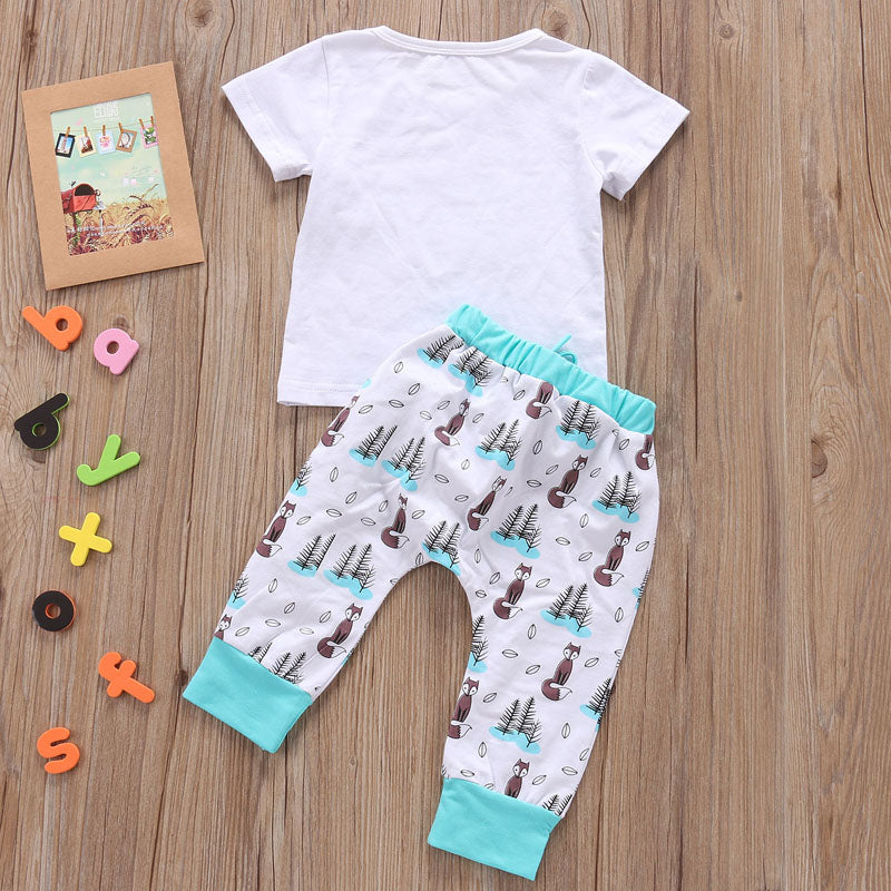 Newborn Baby Clothes Set T-shirt Tops+Pants