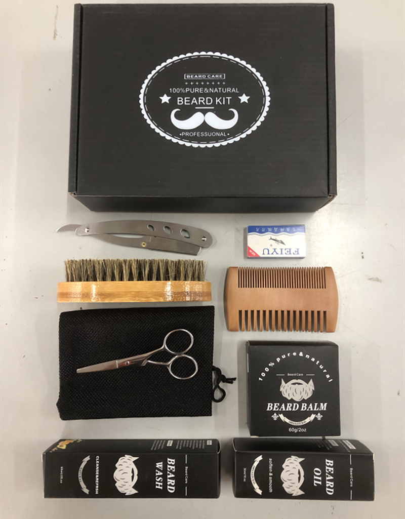 Men's Beard Grooming Kit Beard Roller Cleaning Disinfectant