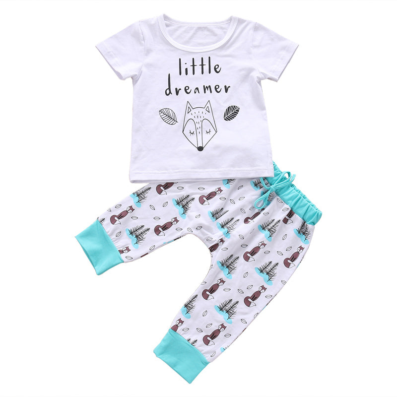 Newborn Baby Clothes Set T-shirt Tops+Pants