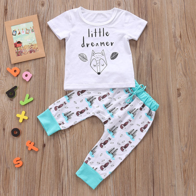 Newborn Baby Clothes Set T-shirt Tops+Pants