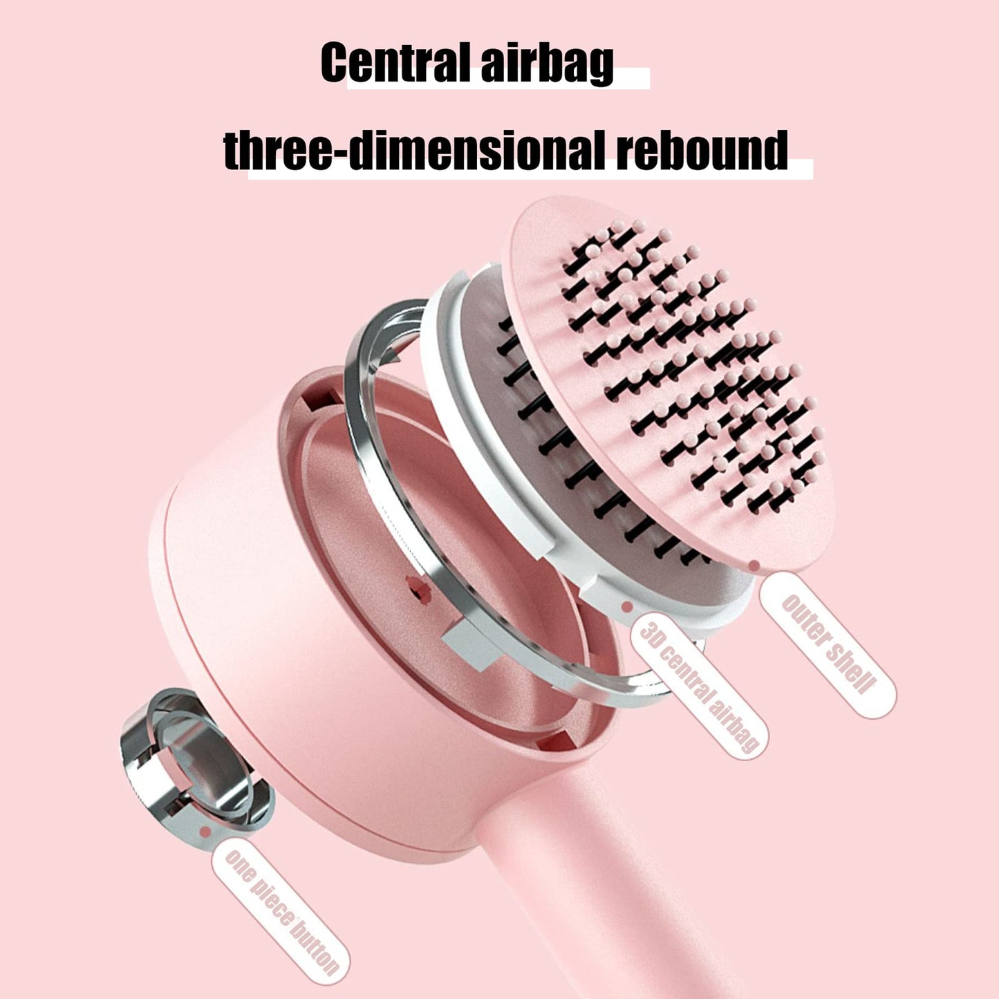 One-key Self-cleaning Hair Brush For Women Curly Hair Brush