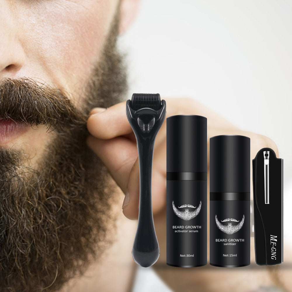 Men's Beard Grooming Kit Beard Roller Cleaning Disinfectant