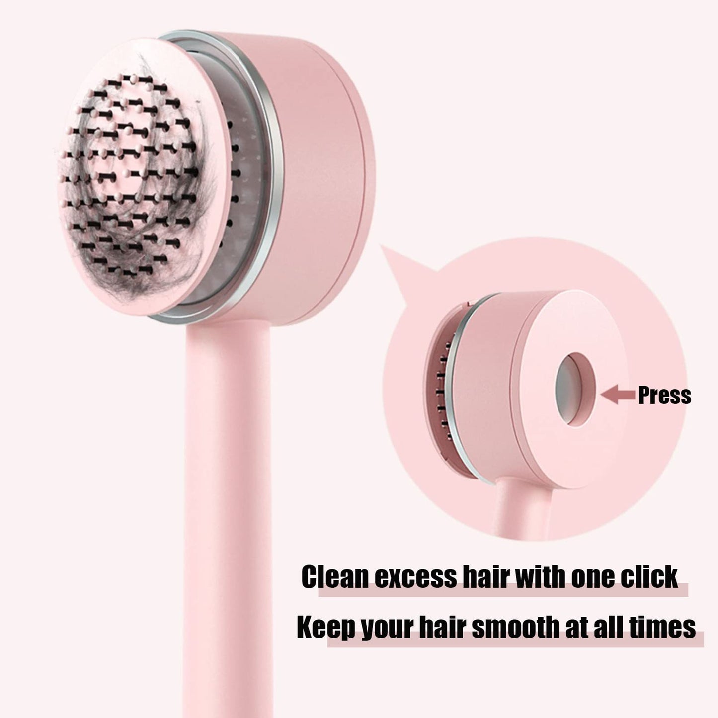 One-key Self-cleaning Hair Brush For Women Curly Hair Brush