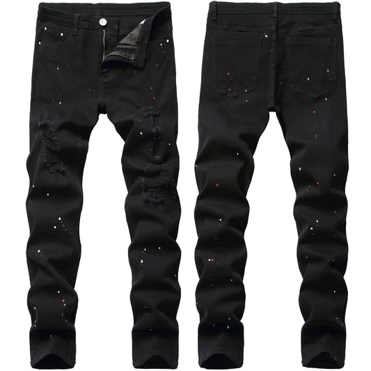 Elastic Denim Slim Fit Men's Pants